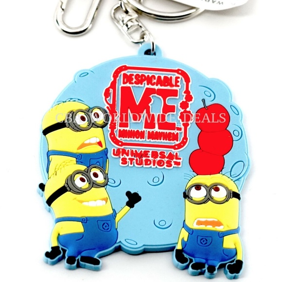 Universal Studios Despicable Me Minion Mayhem Minions Rubber Keychain - Picture 1 of 1